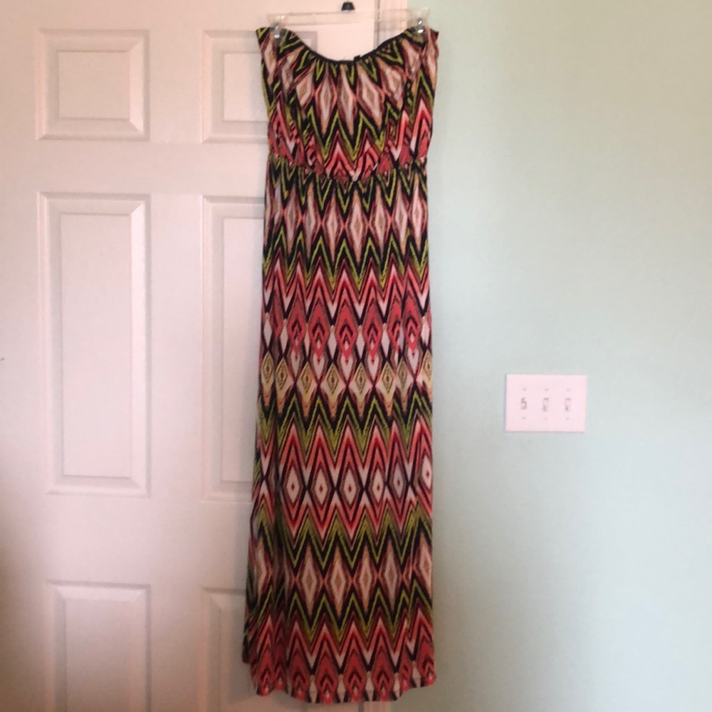 Strapless maxi dress